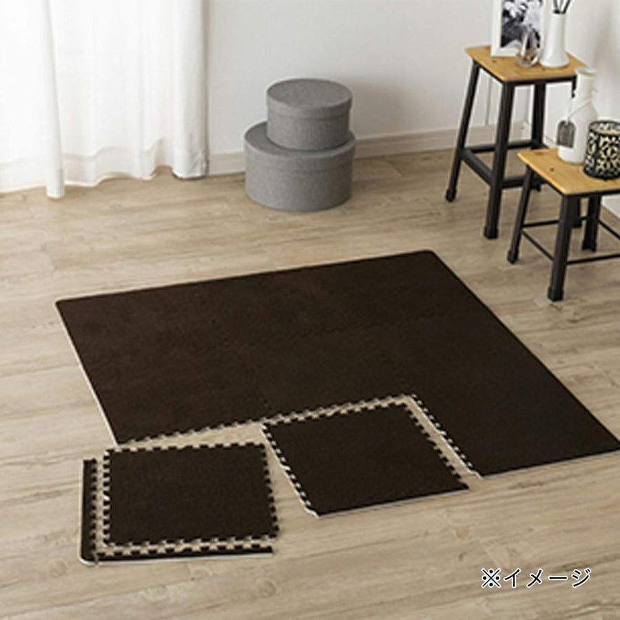 Bordered joint punch mat, brown, 29.5 x 29.5 cm, set of 9