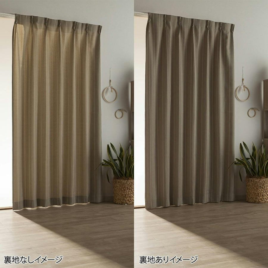 Lined curtain that blocks sunlight, sound, heat and cold 105 x 195 cm 1 piece