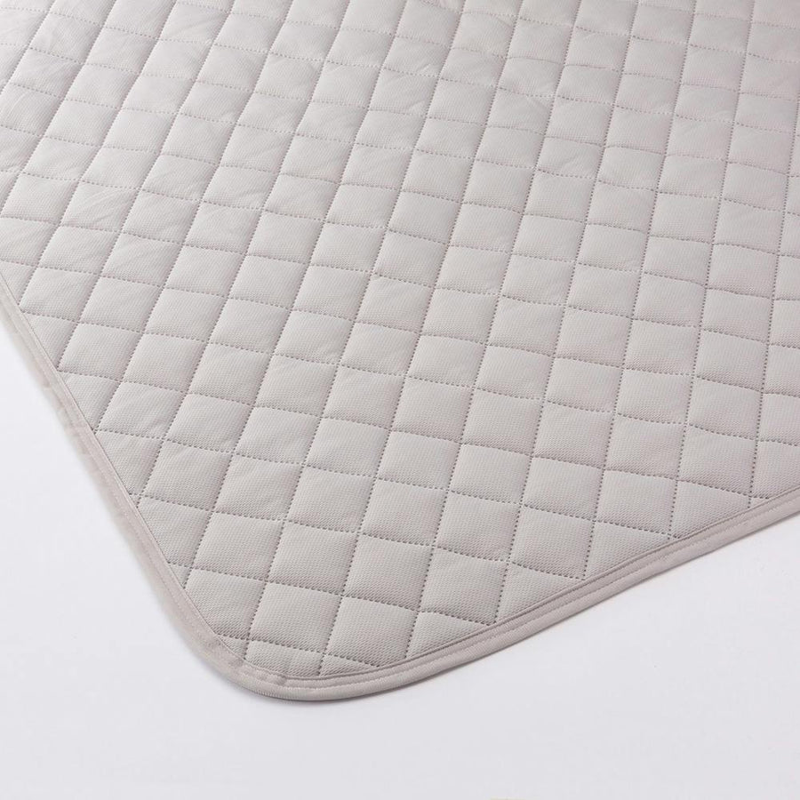 Smooth mesh mattress pad, grey, single, 100 x 200 cm