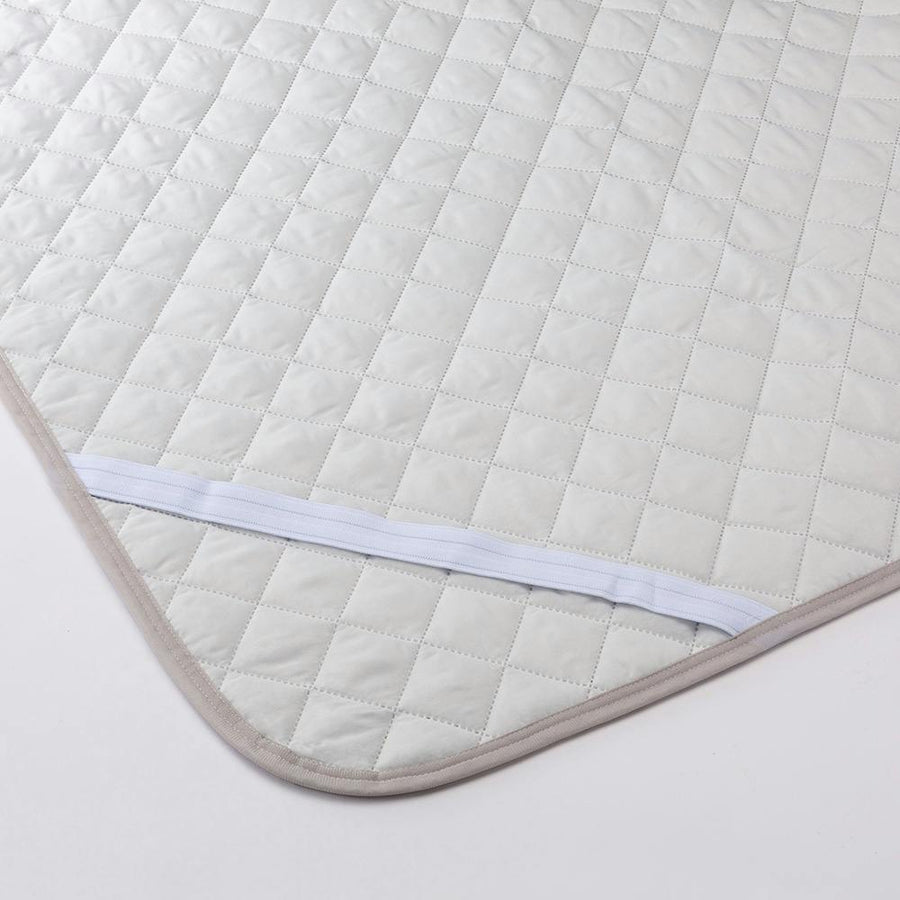 Smooth mesh mattress pad, grey, single, 100 x 200 cm