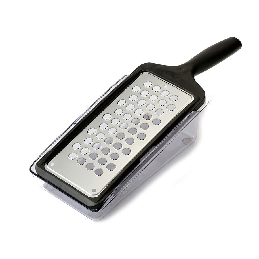 Easy-to-hold grater with container