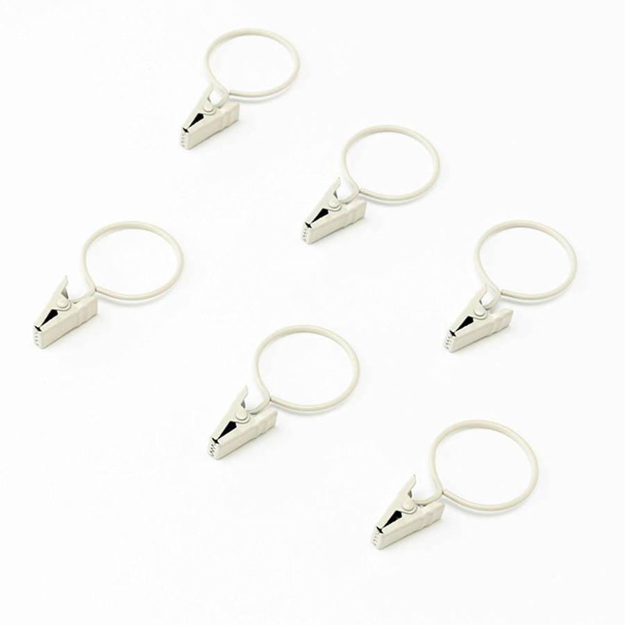 Ring Clip M Inner Diameter 26mm Ivory Pack of 6