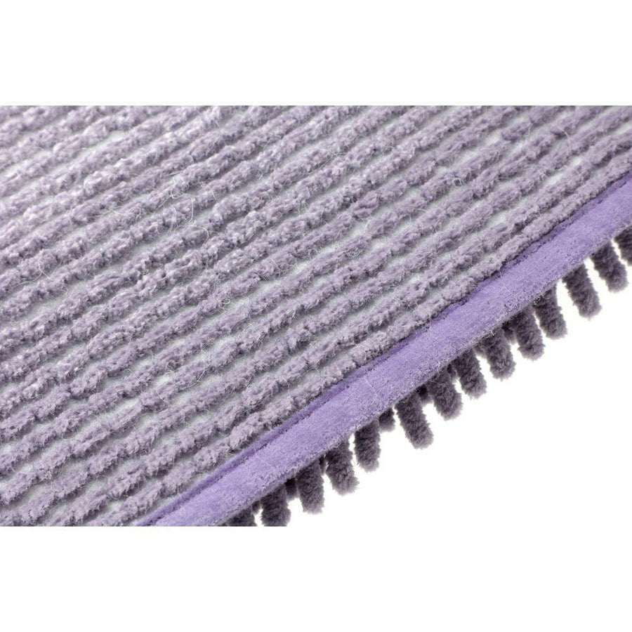 Chenille Bath Mat Border Purple 35×50cm