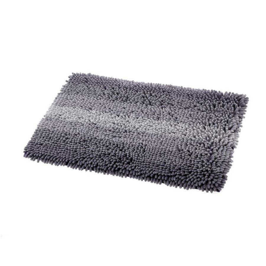 Chenille Bath Mat Border Purple 45×65cm