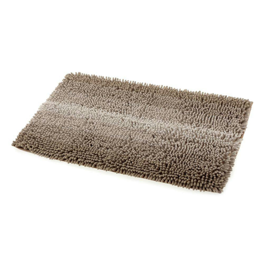 Chenille bath mat, border, beige, 50 x 80 cm