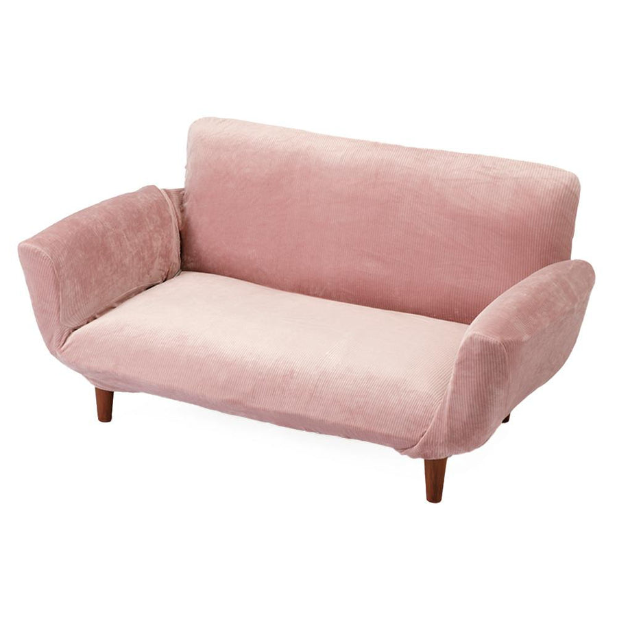 &amp;Pet Stain-Resistant Sofa Cover, Ribbed Pink, 3-Seater *Cover Only