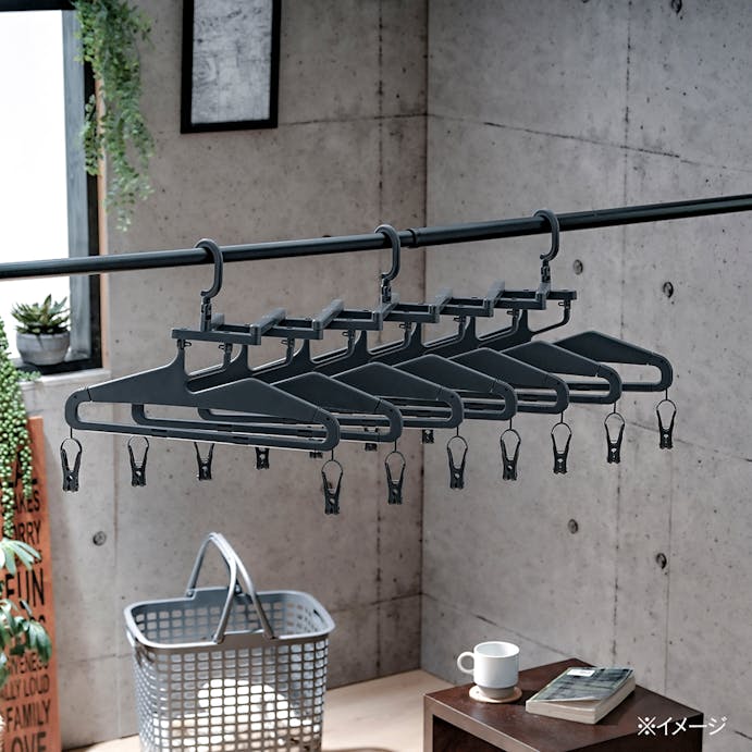 7-panel interior laundry hanger with adjustable width for easy access