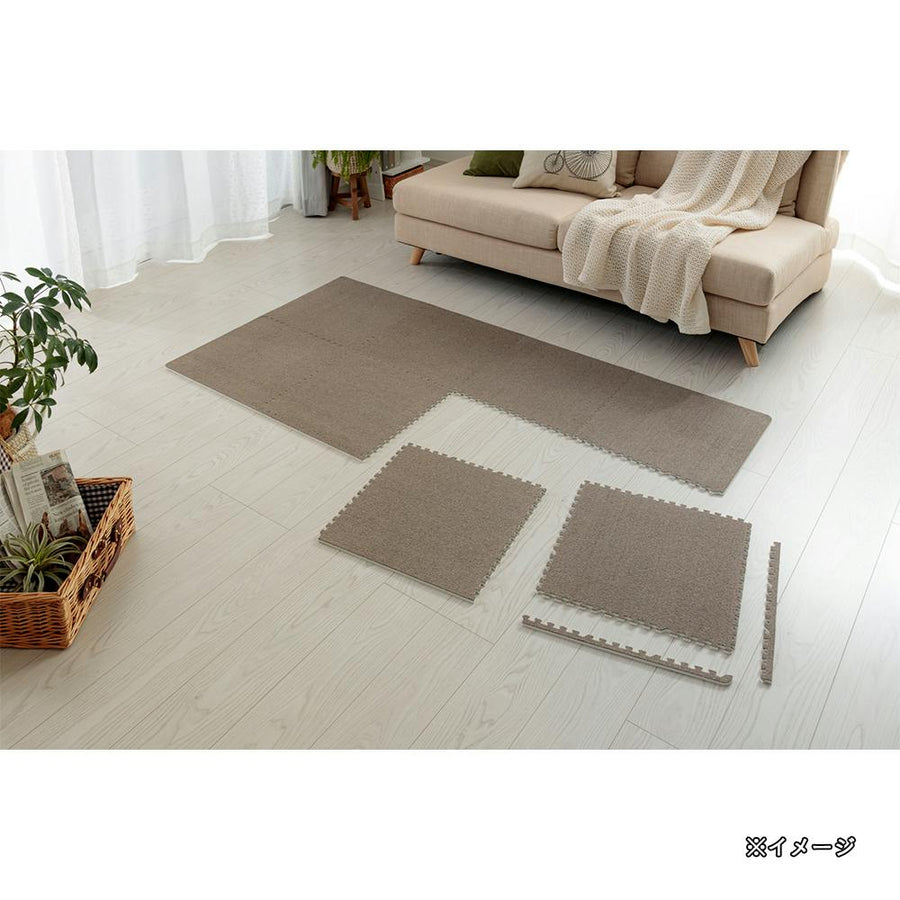 &amp;Pet Large Antibacterial and Deodorizing Joint Mat with Edge, Mocha, 45 x 45 cm, Set of 8