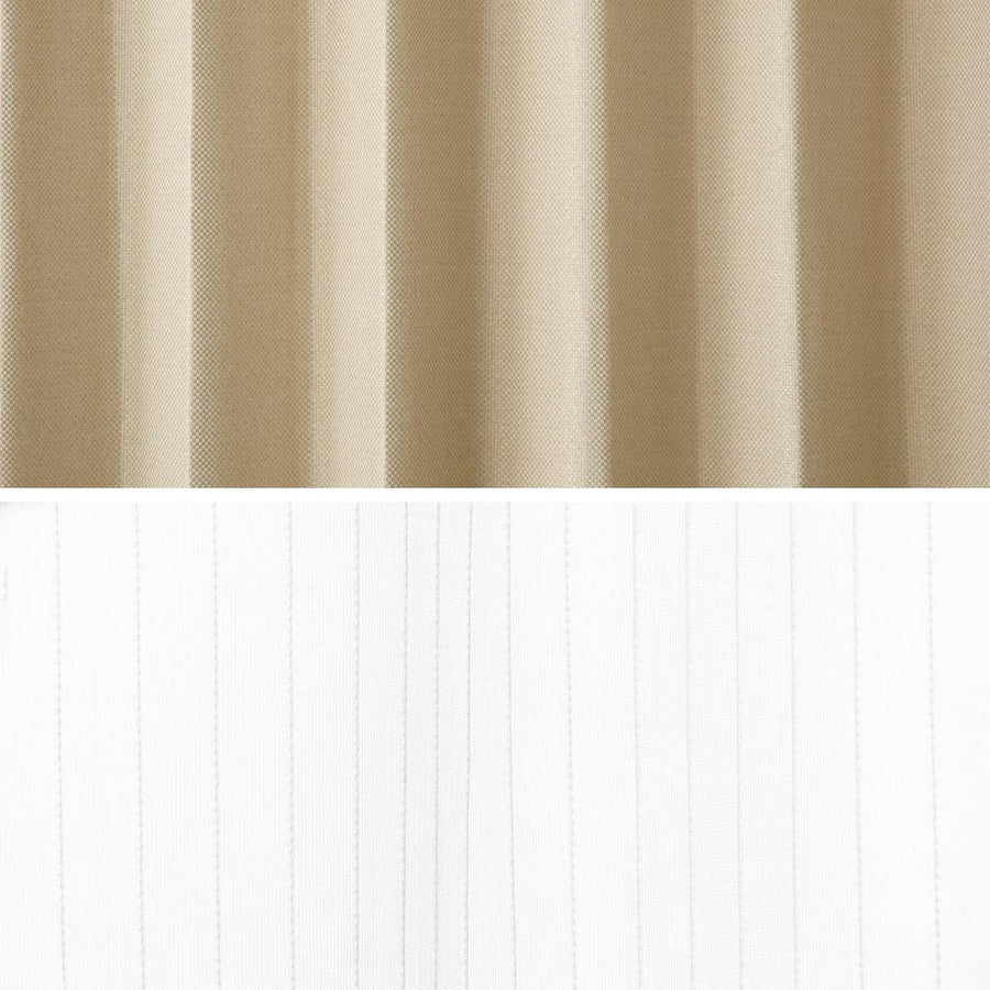 Blackout and heat-shielding Paste Beige 100 x 135 cm Set of 4 curtains