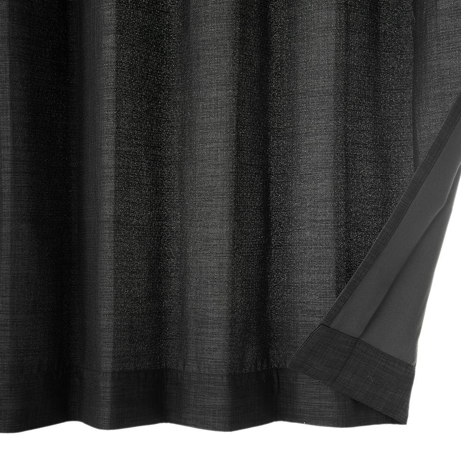 Blackout and heat-blocking Arty Black 100 x 178 cm Set of 4 curtains