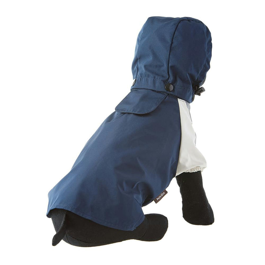 Pocketable raincoat, navy, size 3L, pet clothes (dog clothes)