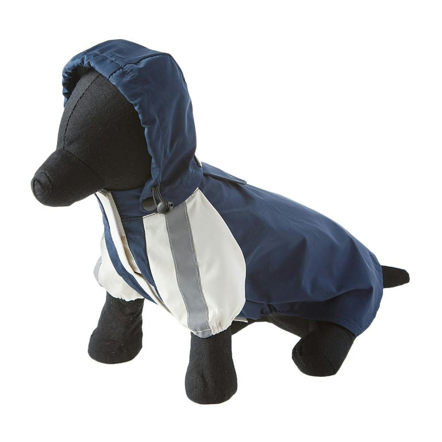 Pocketable raincoat, navy, size 3L, pet clothes (dog clothes)