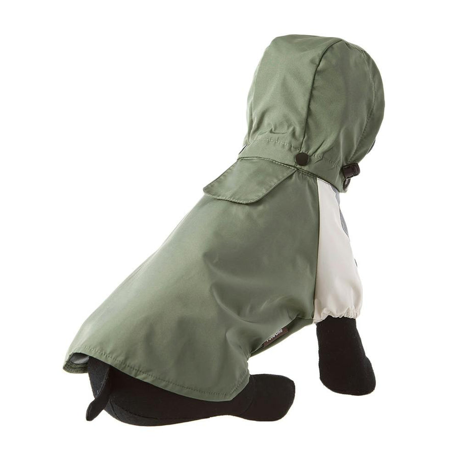 Pocketable Raincoat Khaki MD Size Pet Clothes (Dog Clothes)