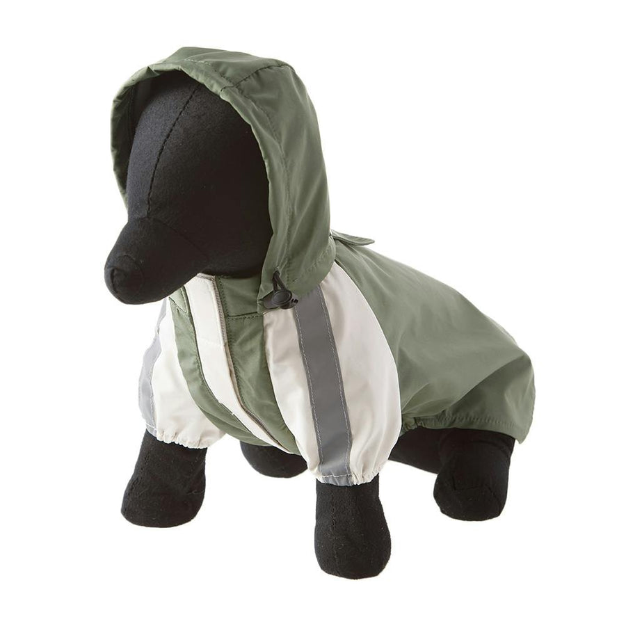 Pocketable Raincoat Khaki MD Size Pet Clothes (Dog Clothes)