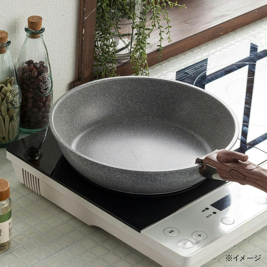 Stone Marble Frying Pan with Detachable Handle 26cm