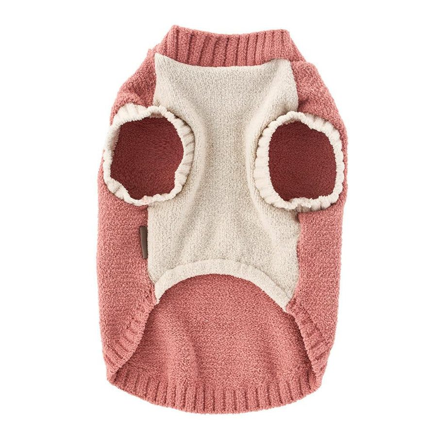 Reflective mall knit dusty pink size S pet clothes (dog clothes)