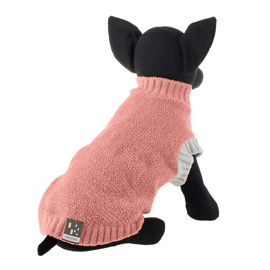 Reflective mall knit dusty pink size S pet clothes (dog clothes)