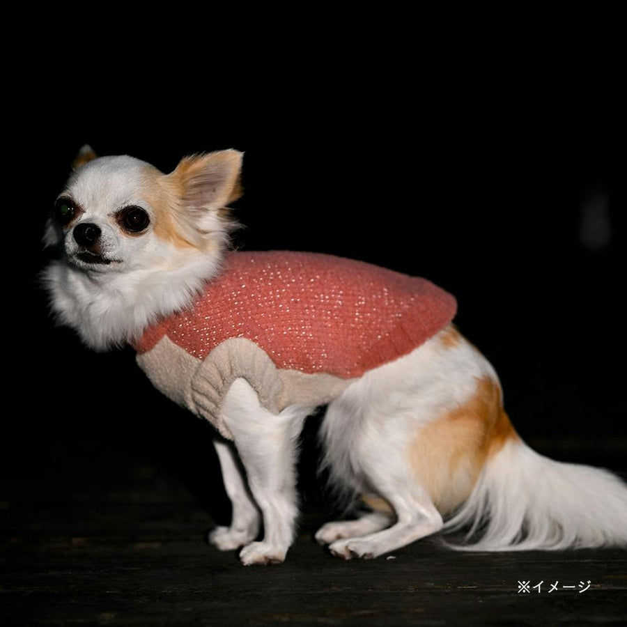 Reflective mall knit dusty pink SD size pet clothes (dog clothes)