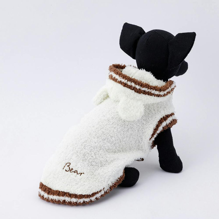 Mokokuma Hoodie, White, Size M, Pet Clothes (Dog Clothes)