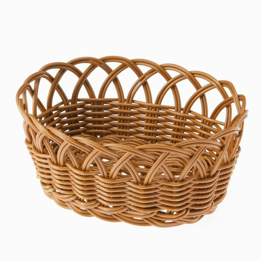 Microwaveable Basket Oval S Brown