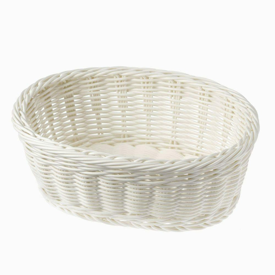 Microwaveable Basket Oval Large White