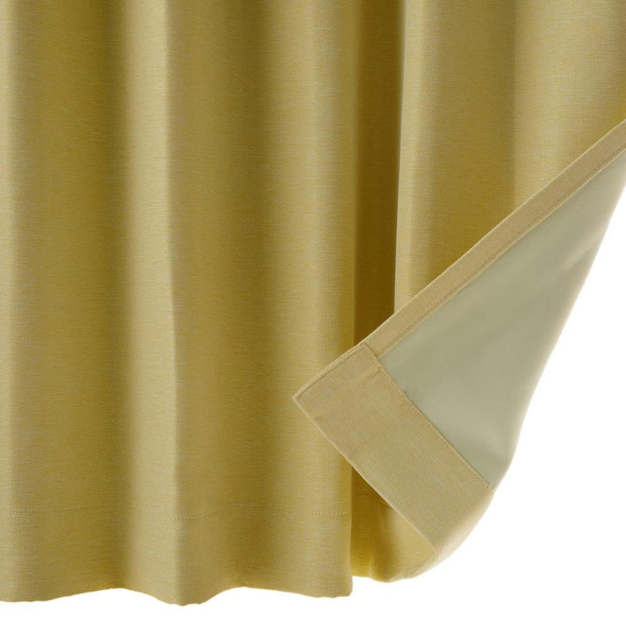 Light-colored blackout curtains, normal, yellow, 100 x 110 cm, set of 2