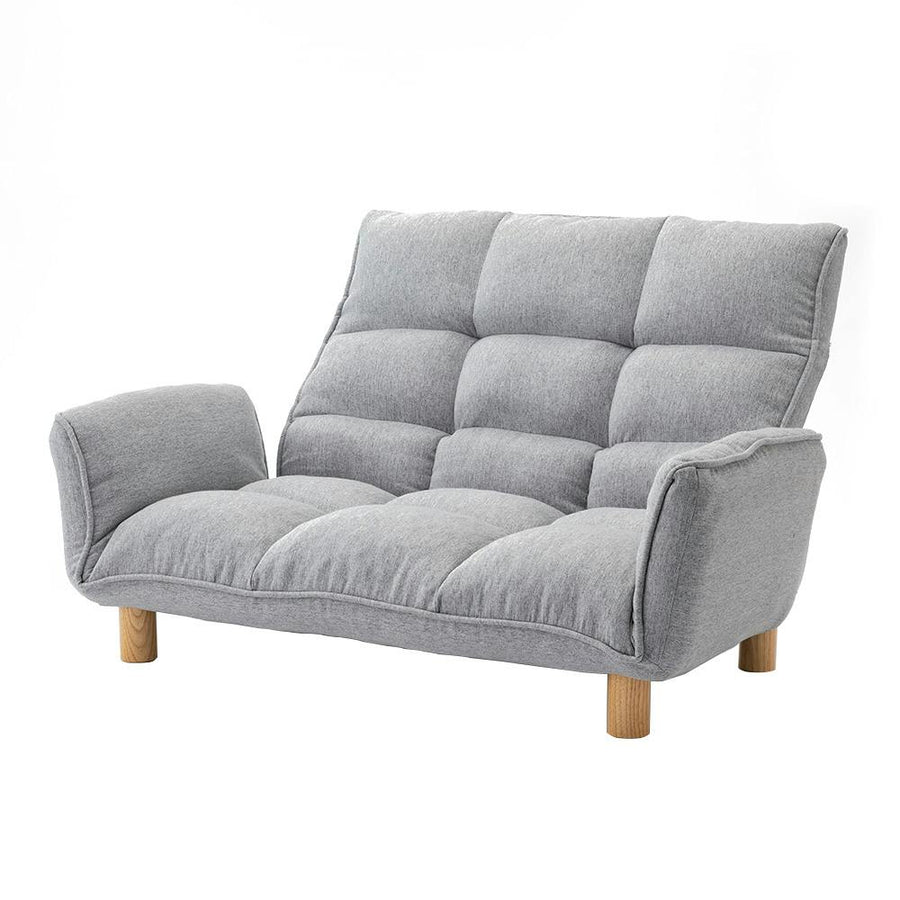 Reclining sofa with headrest, grey