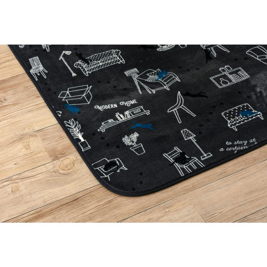 Washable compact rug Melody Cat 185 x 185 cm