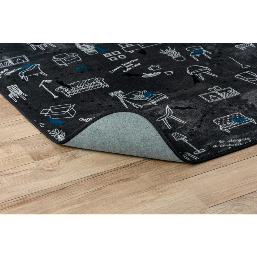 Washable compact rug Melody Cat 185 x 185 cm