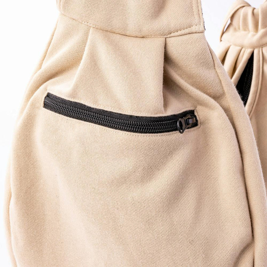 Shoulder-friendly baby carrier bag, ivory