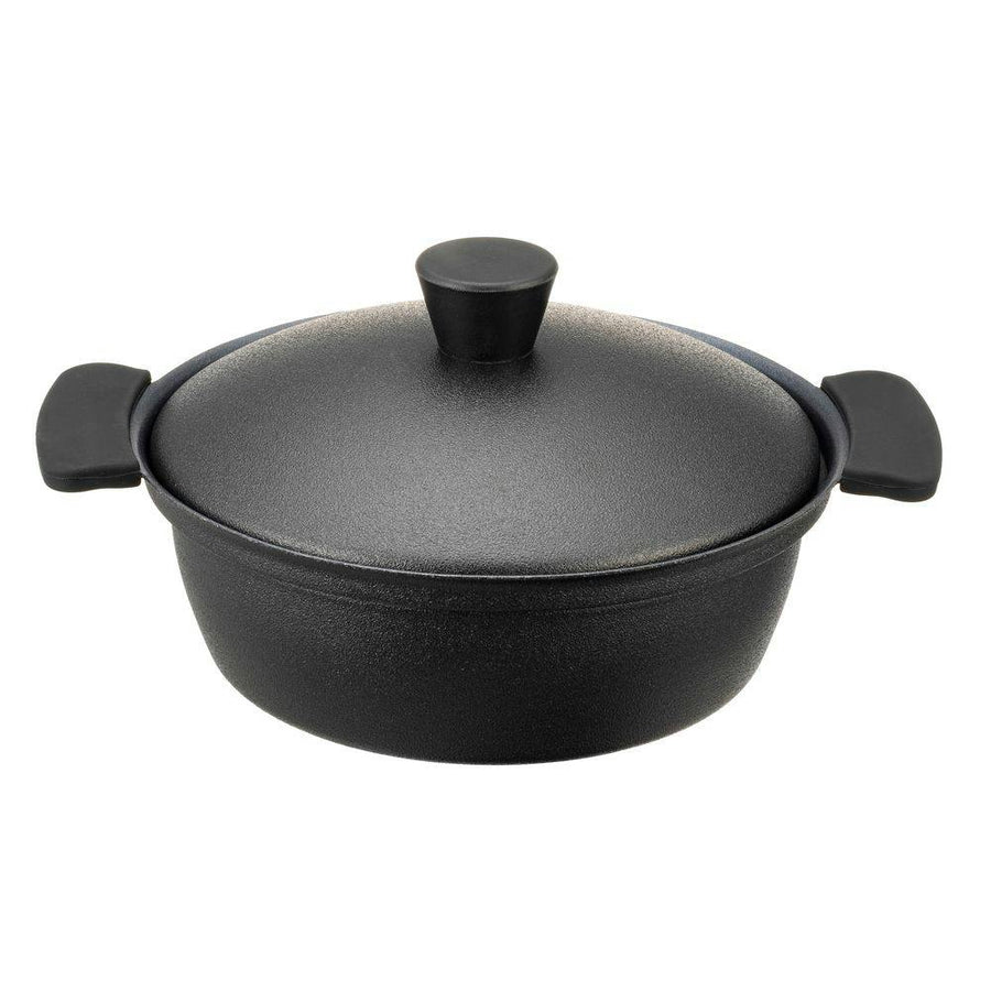 Clay pot style tabletop pot 18cm black