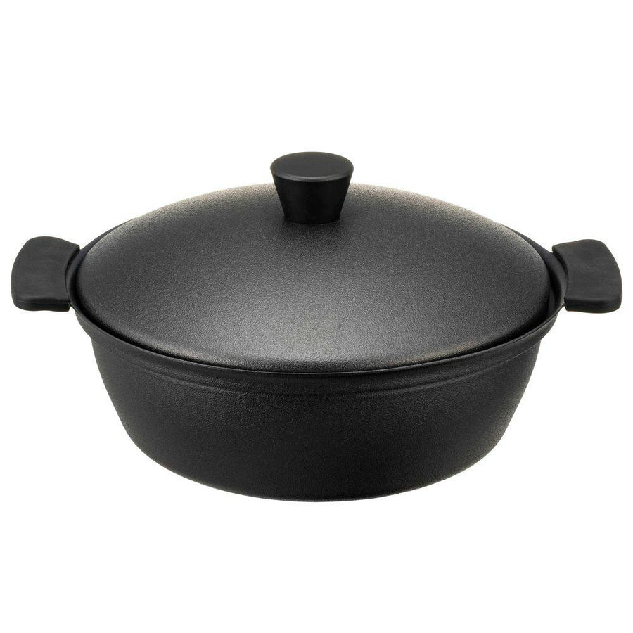 Clay pot style tabletop pot 22cm black