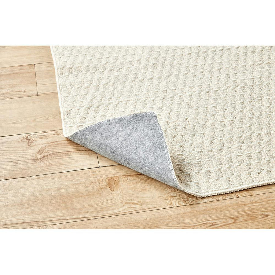 Antibacterial, odor-resistant, anti-mite flat-woven carpet, striped, ivory, 2 tatami mats