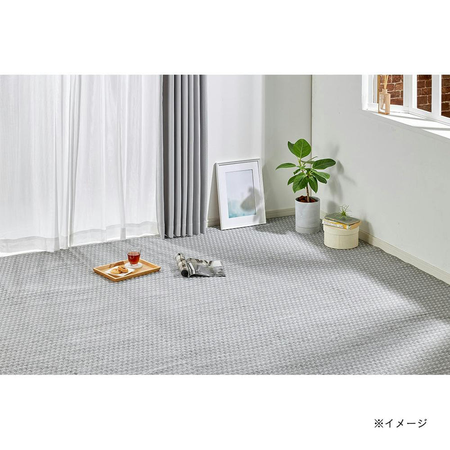 Antibacterial, odor-resistant, anti-mite flat-woven carpet, striped, gray, 1 tatami mat