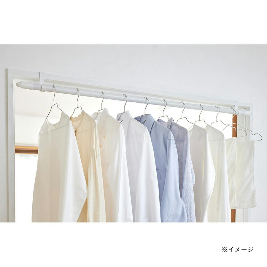 Easy to install, for door frames and lintels, indoor clothes drying pole holder, 2 pieces, white