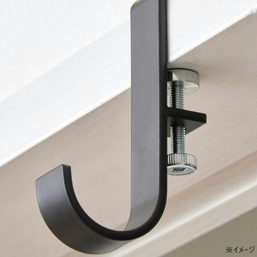 Easy to install, for door frames and lintels, indoor clothes drying pole holder, 2 pieces, black