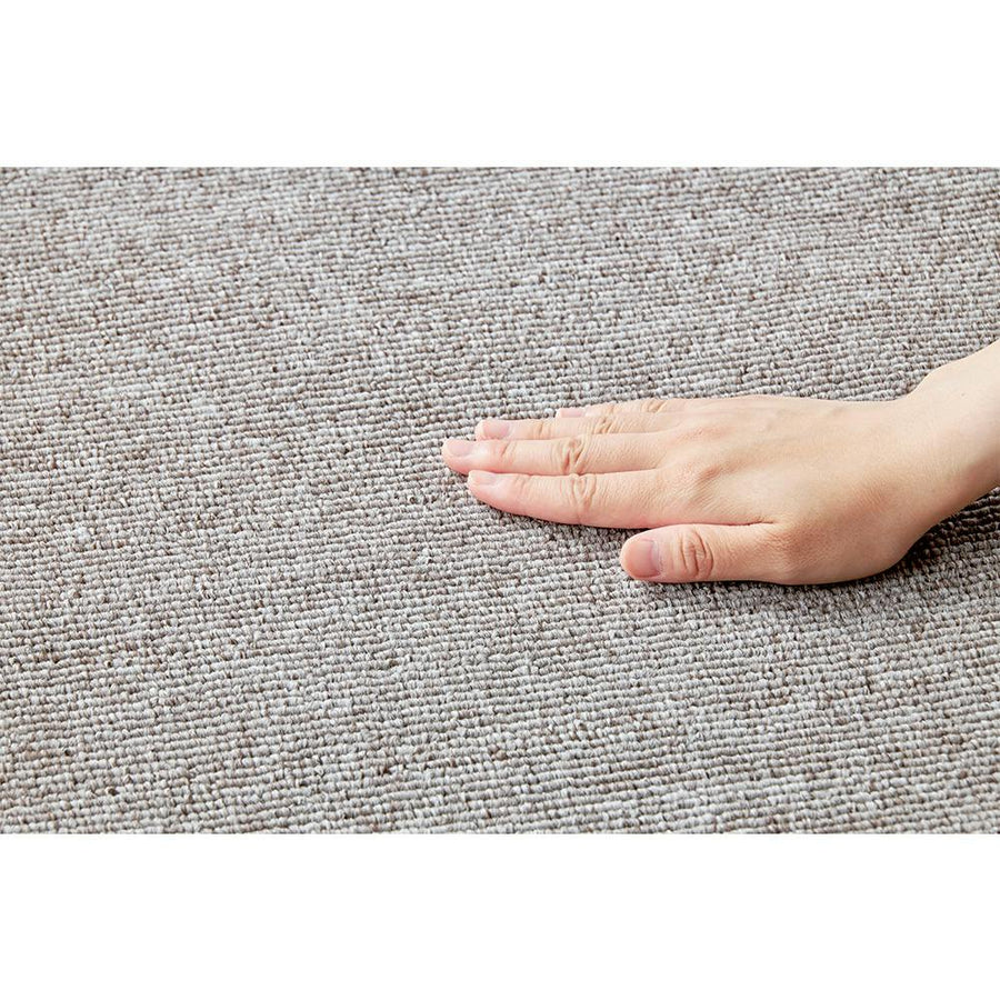 Fire-retardant and antibacterial flat-woven carpet, grey, 6 tatami mats