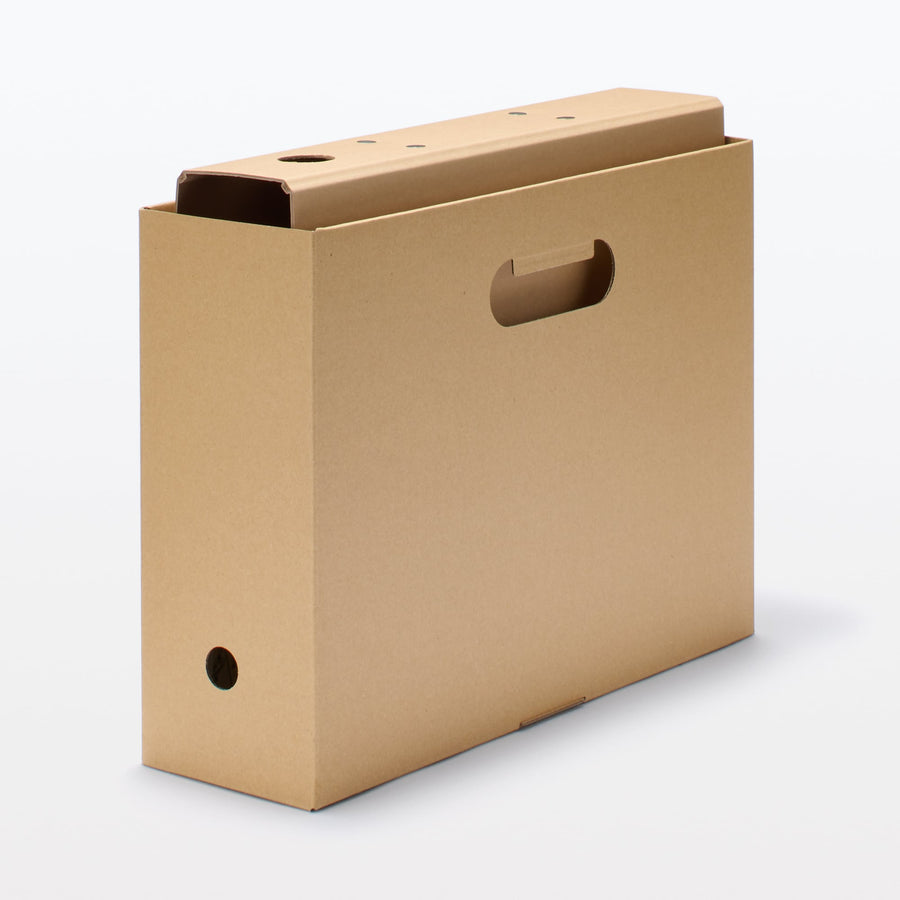 One-touch assembly of cardboard file boxes - set of 5