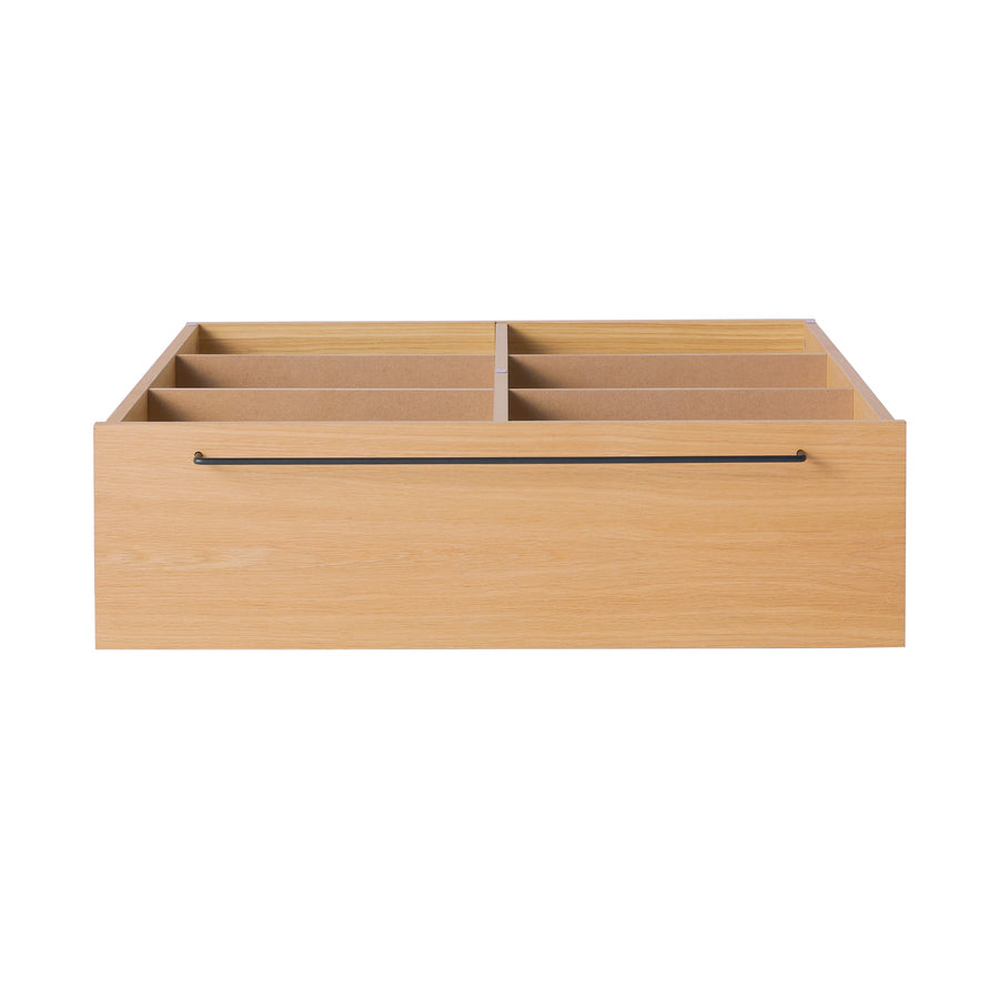 Under-bed storage, large, oak, 25cm high