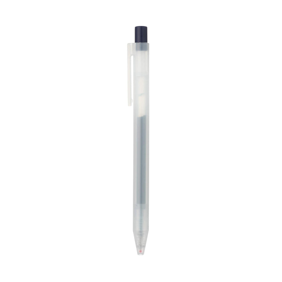 Smooth writing gel ink ballpoint pen, knock type