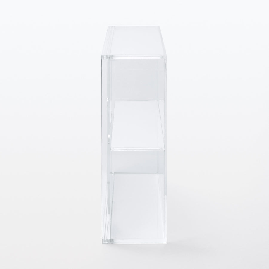 Acrylic collection stand with sliding door, large