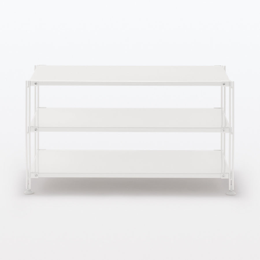 Steel unit shelf, steel shelf set, wide, mini, light gray