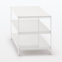 MUJI スチールユニットシェルフセット 特大 ライトグレー 3セット 新古品】スチールユニットシェルフ スチール棚セット 特大