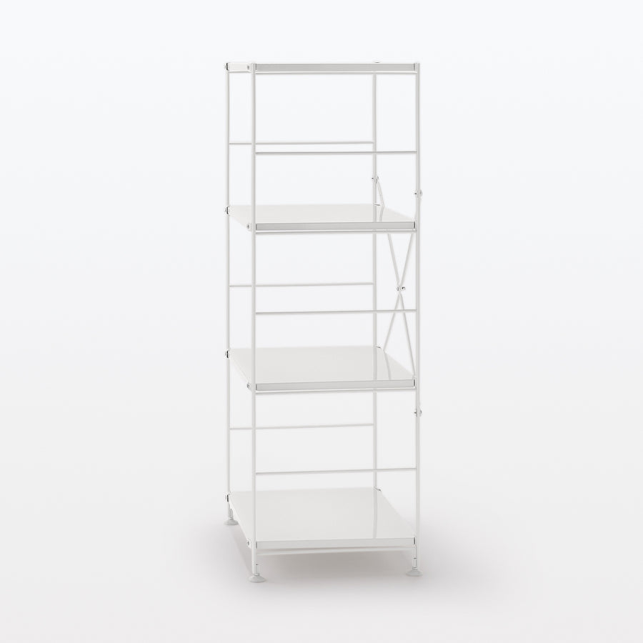 Steel unit shelf, steel shelf set, medium, light gray