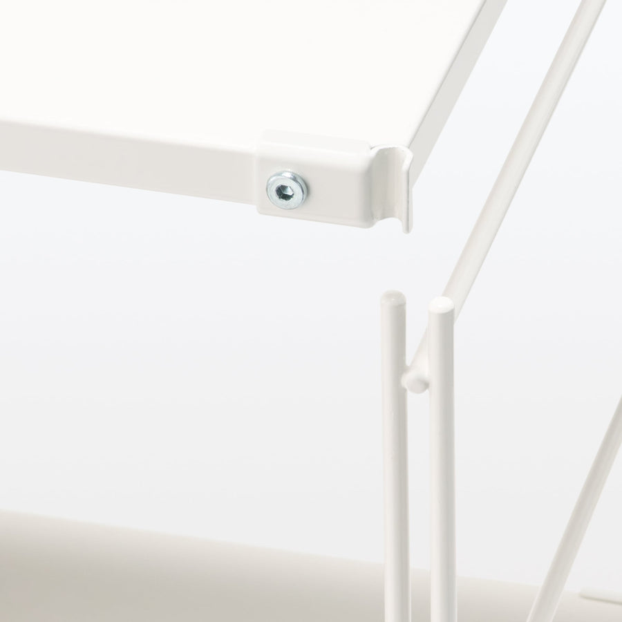 Steel unit shelf, steel shelf set, medium, light gray