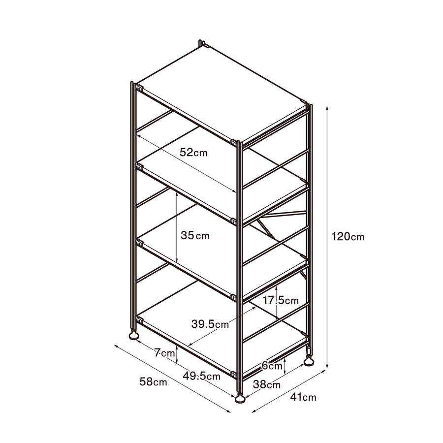 Steel unit shelf, steel shelf set, medium, light gray