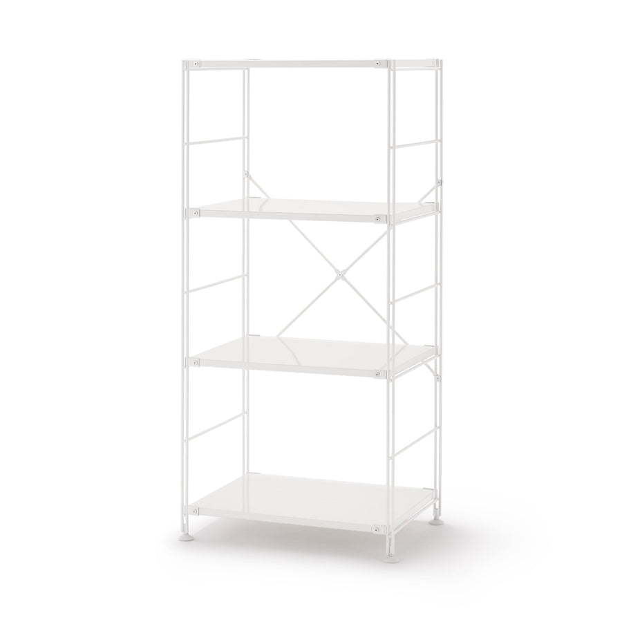 Steel unit shelf, steel shelf set, medium, light gray