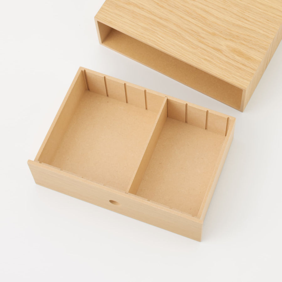 1-tier wooden accessory storage