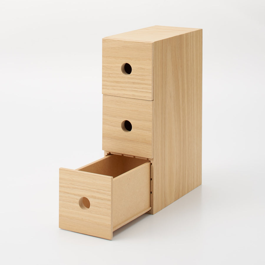 3-tier wooden accessory storage