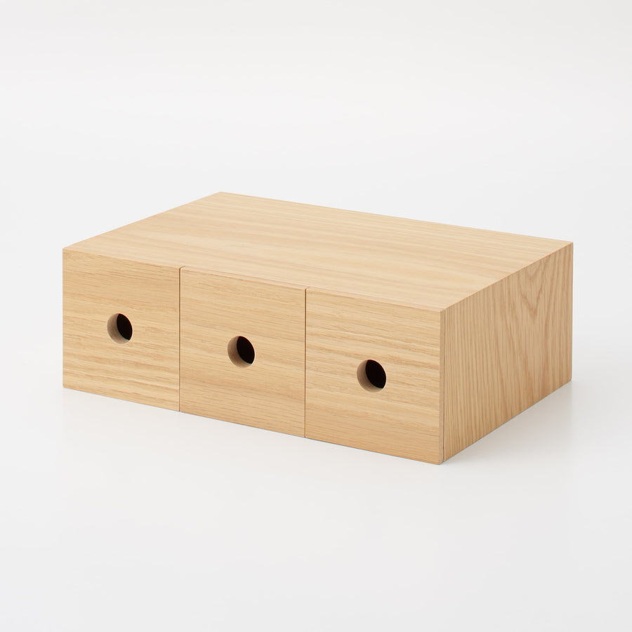 3-tier wooden accessory storage